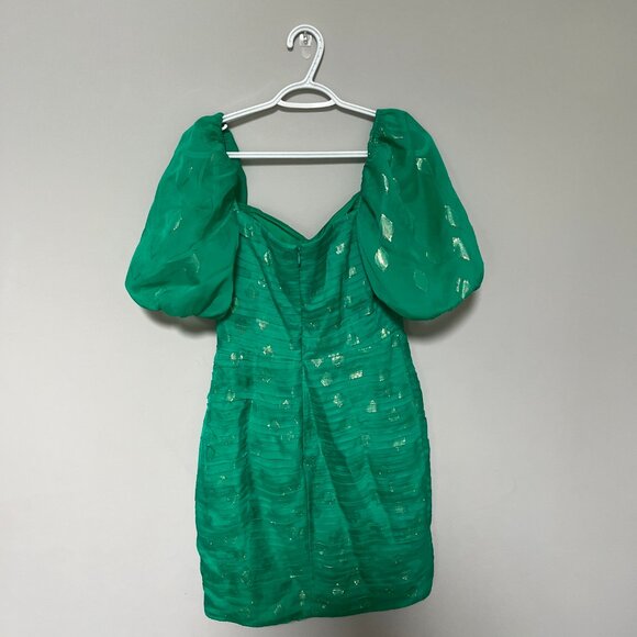 Shoshanna green mini dress with gold detailing - Picture 2 of 2
